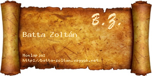 Batta Zoltán névjegykártya