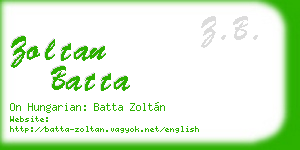 zoltan batta business card