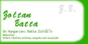 zoltan batta business card